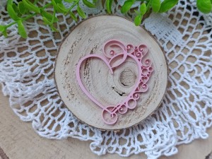 Serce ornament pastelowa pleksi - wybór koloru  WL69