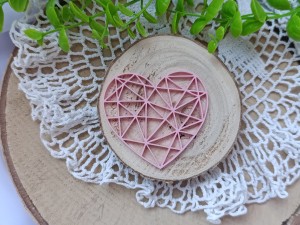 Serce graficzne pastelowa pleksi - wybór koloru  WL71