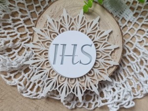 Hostia biała podkładka BROKATOWA pastelowa pleksi  WL92