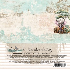 Wild adventures AA-WA-12 Zestaw papierów do scrapbookingu 6X6