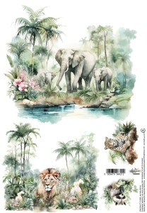 Wild adventures AA-WA-RP-01 Arkusz A4 PAPIER RYŻOWY